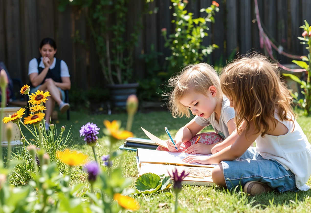 volný program v zahradním Montessori klubu